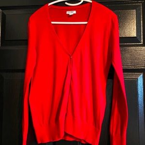 Red Cardigan Sweater